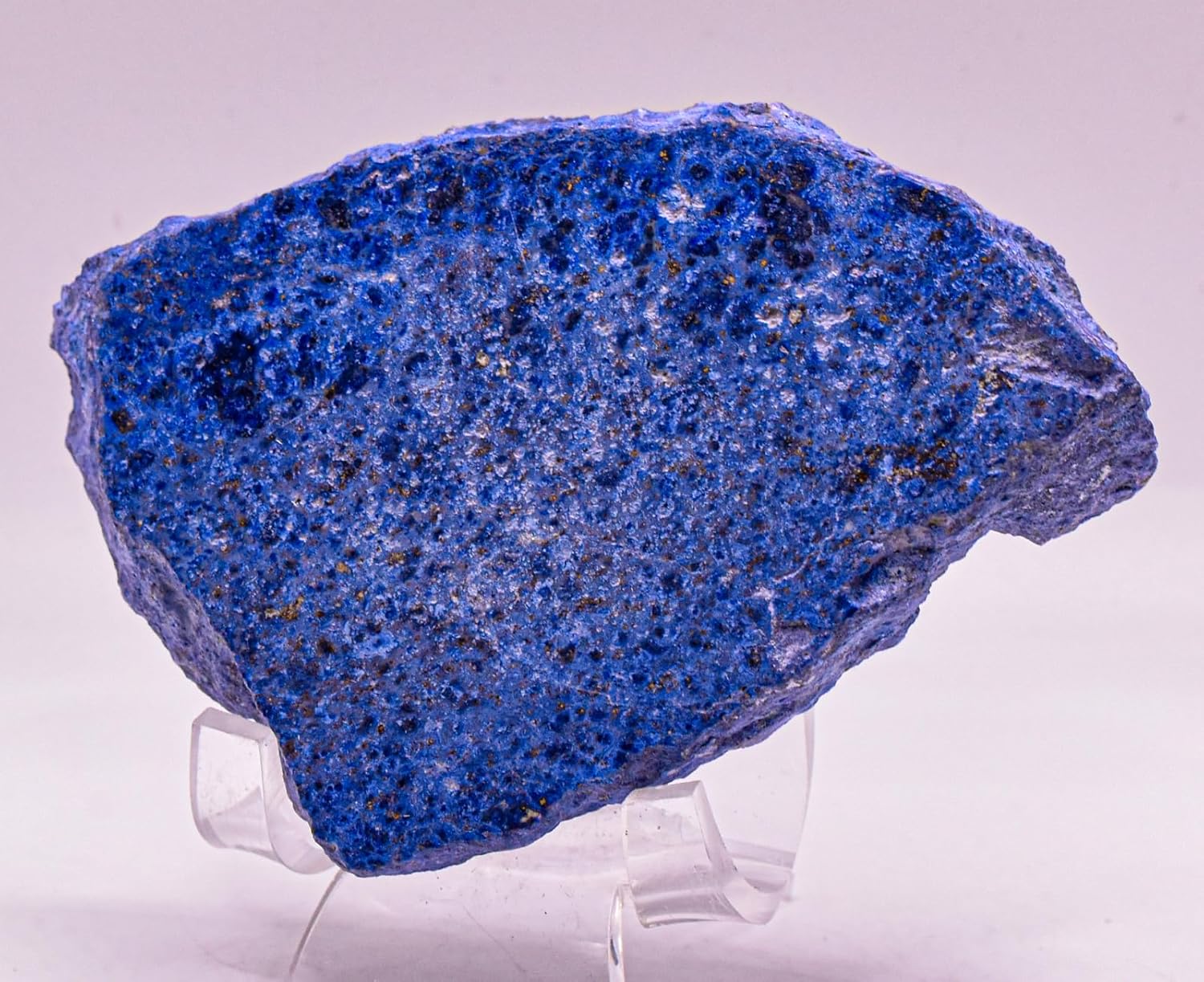 4.4" 215g Rich Deep Blue Dumortierite Slice Polished Natural Orbicular Orbs Gemstone Crystal Mineral Décor Specimen Slab - Peru