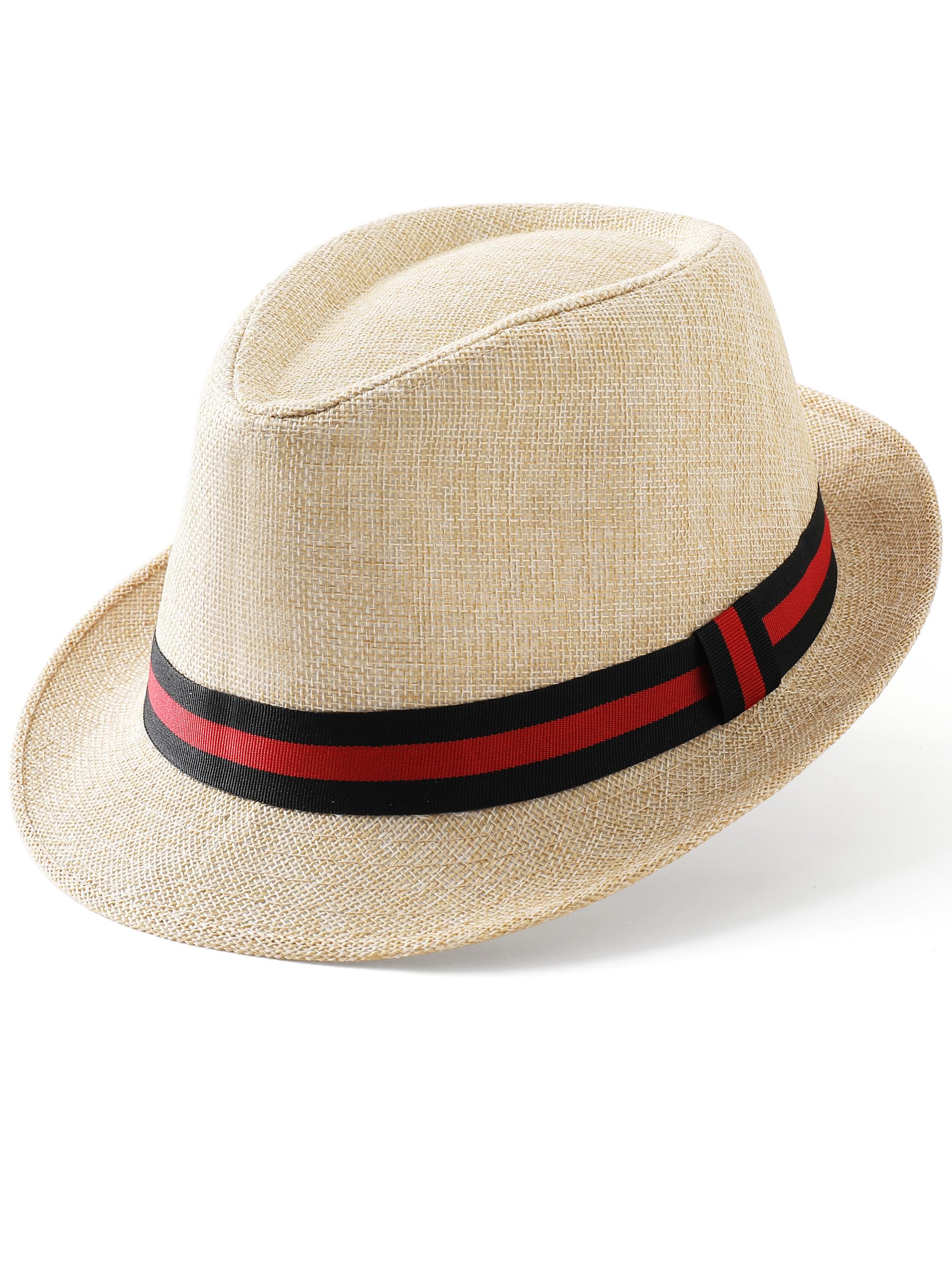 BABEYOND Men's 1920s Short Brim Trilby Fedora Hat