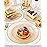 Morejoy 350PCS Clear Brown Plastic Plates - Disposable Gold Party Plates & Pre Rolled Napkins with Cutlery for 50 Guests, 100Plates, 150Silverware, 50Cups, 50Napkin for Party & Christmas