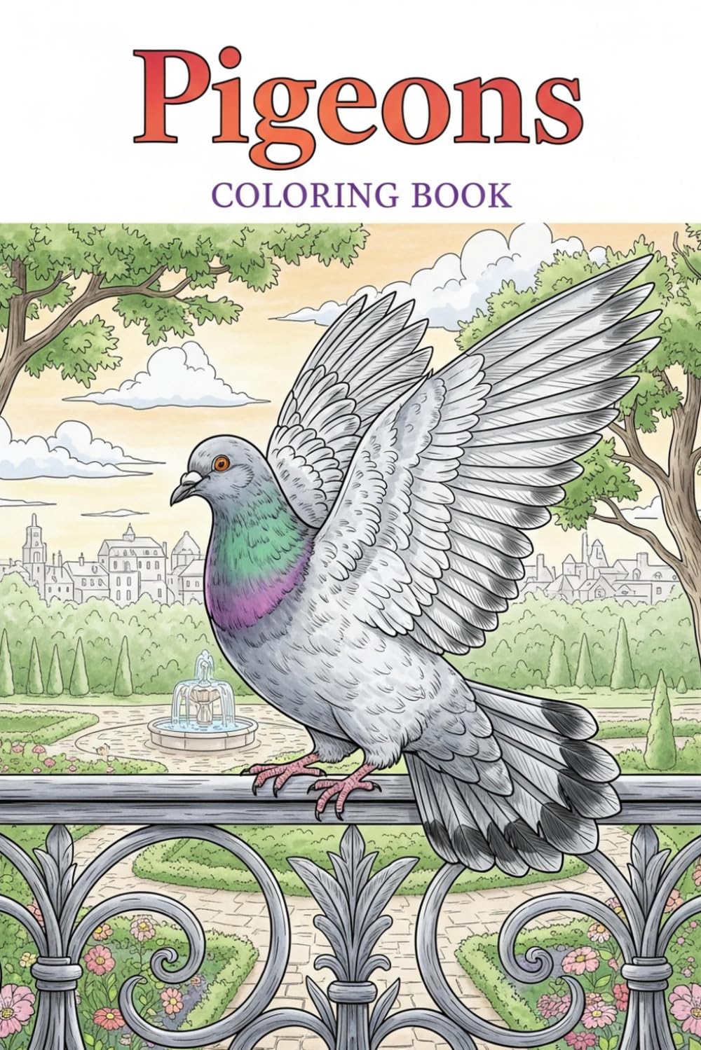 Pigeons coloring book: 25 Delightful Pigeon Designs for Relaxing Coloring Fun