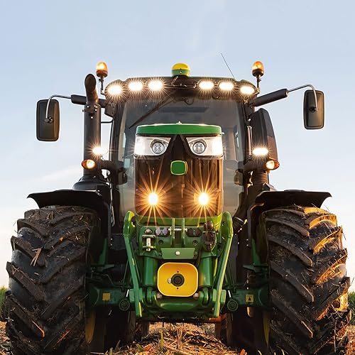 Miniatura 6 de KEMIMOTO Espejo de tractor, espejos de excavadora agrícola compatibles con excavadora cargadora, tractor agrícola como John Deere, Case IH, Agco,