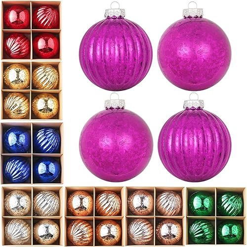Miniatura 1 de Sunshine - Adornos de bola de Navidad brillantes, adornos gigantes para árbol de Navidad, decoraciones para vacaciones, juego de bolas de mercurio