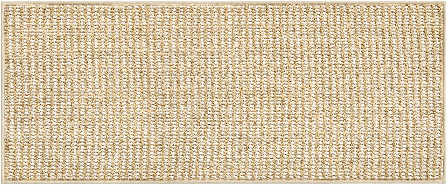 Artoid Mode Camel and Beige Machine Washable Non Slip Doormat,Soft Absorbent and Stain Resistant Kitchen Rugs for Sink Hallway Bathroom and Laundry 24x60 Inch