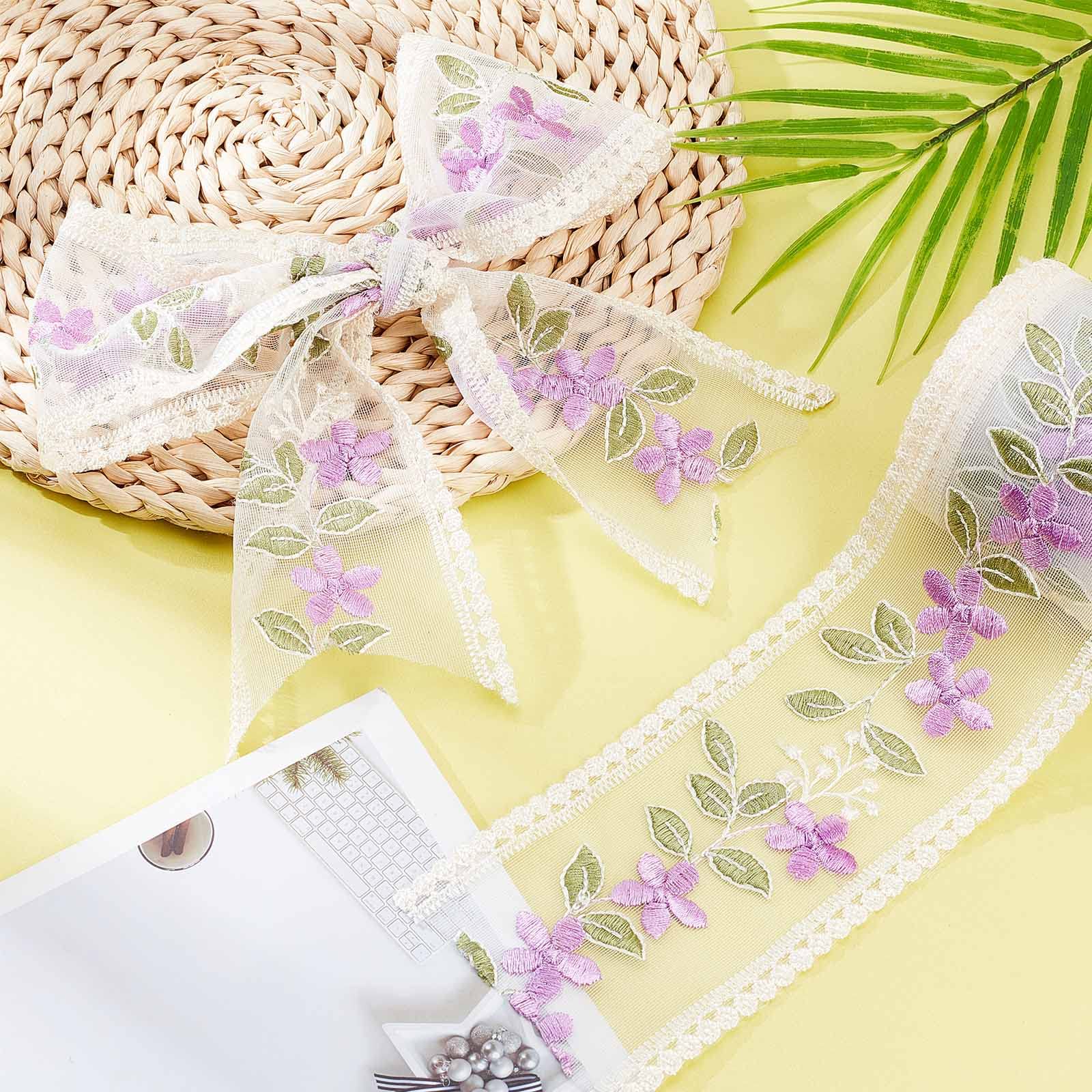 GORGECRAFT Passamaneria Con Frange Di Perle 2 Yards - Nastro Pizzo Vintage Con Ciondoli E Ricamo, Per Abiti Da Sposa, Cucito Creativo, Decorazioni Matrimoniali E Artigianato (Bianco, 55 Mm)