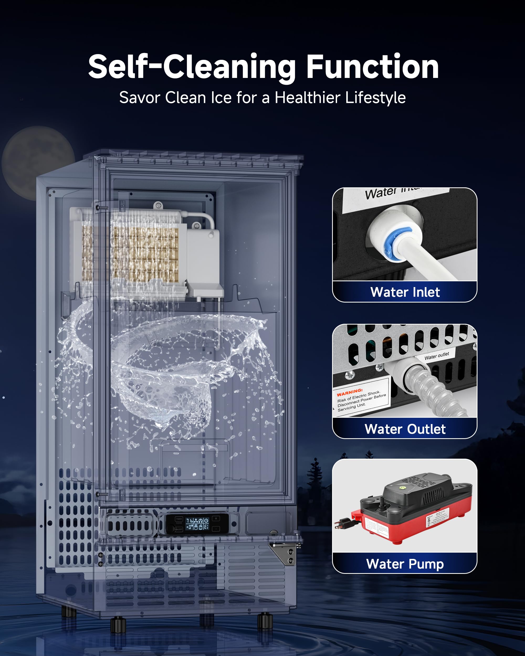 Amazon.com: ICEVIVAL Under Counter Ice Maker with Drain Pump