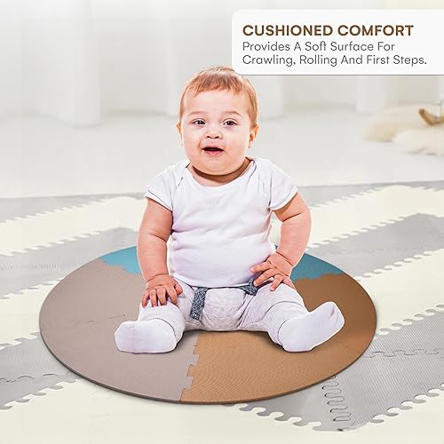 Miniatura 4 de CHILDLIKE BEHAVIOR Tapete de juego de espuma de alta calidad  Tapete de piso para bebé, tapete de espuma para el suelo  Alfombrilla de juego para el