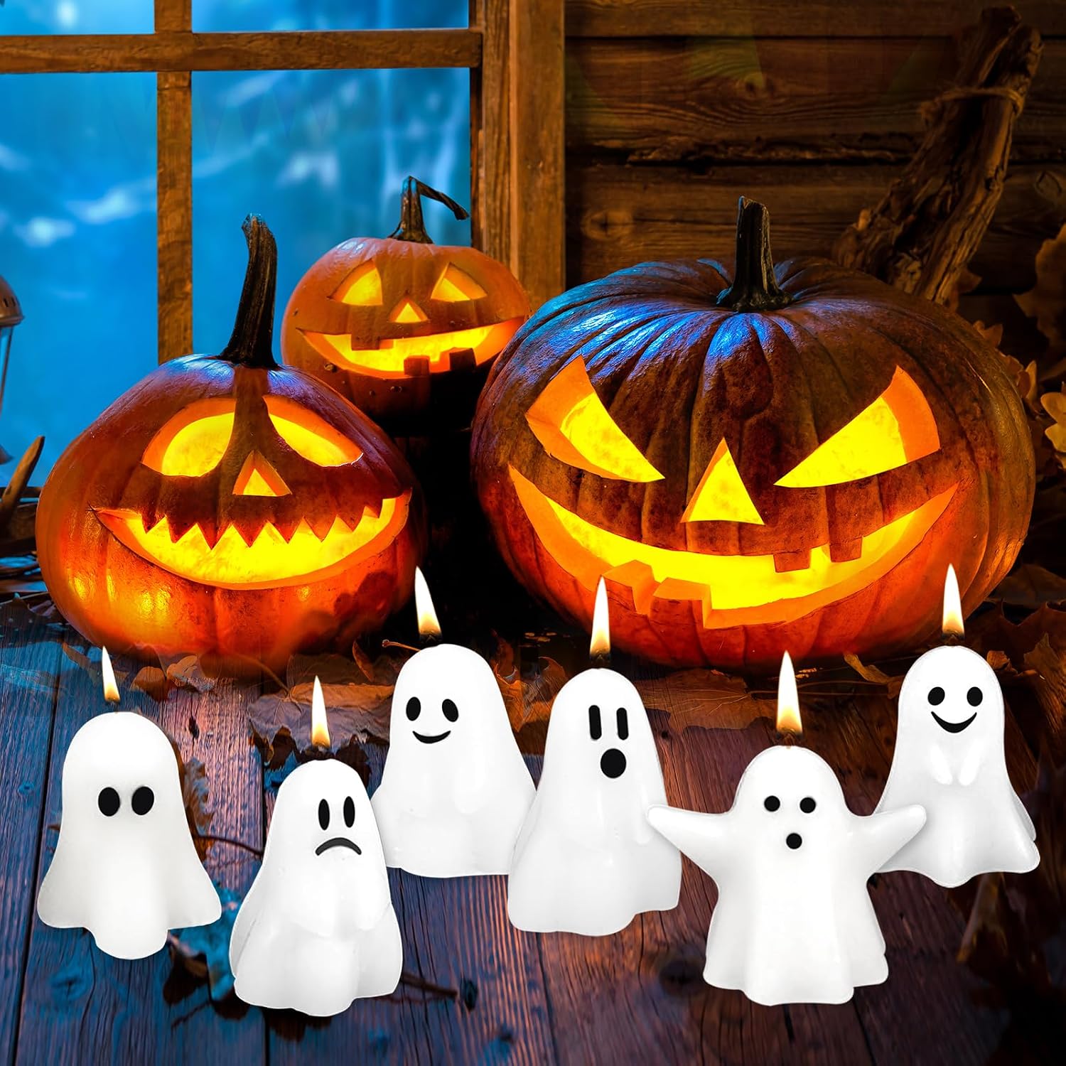 12PCS Novelty Candles, Halloween Ghost Candles, Christmas Gifts for Birthday Party, Home Decoration