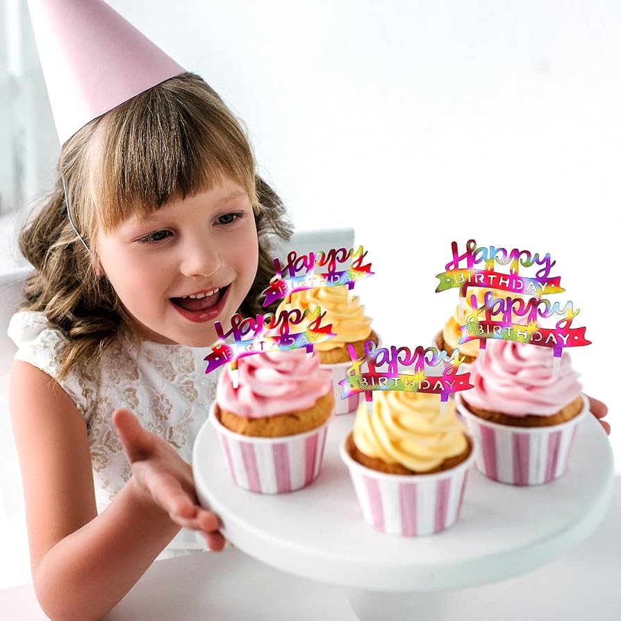Decoraciones Para Cupcakes De Feliz Cumpleaños 18 Para Niñas