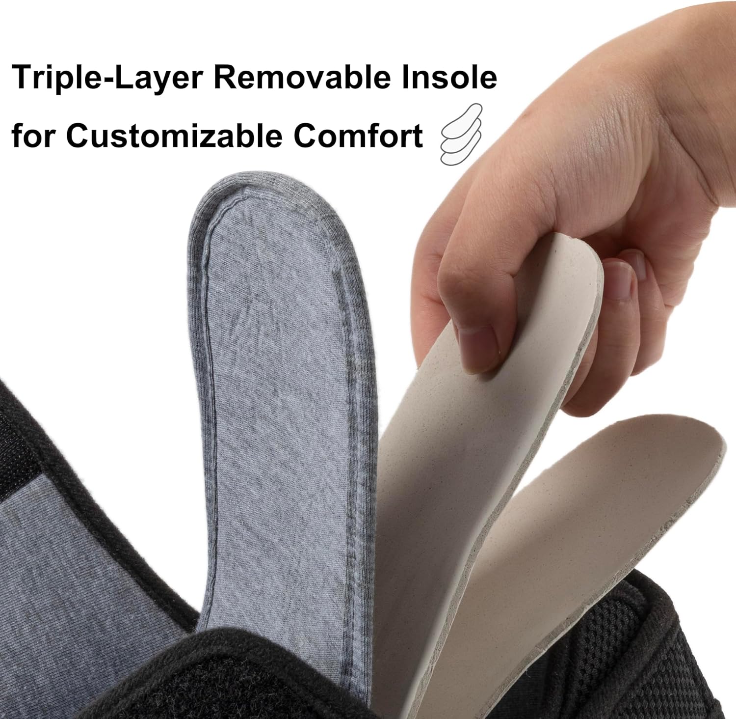 Men's Diabetic Wide Width Breathable Waffle Knit Adjustable Slipper with Anti-Slip Indoor Outdoor Sole - Image 4