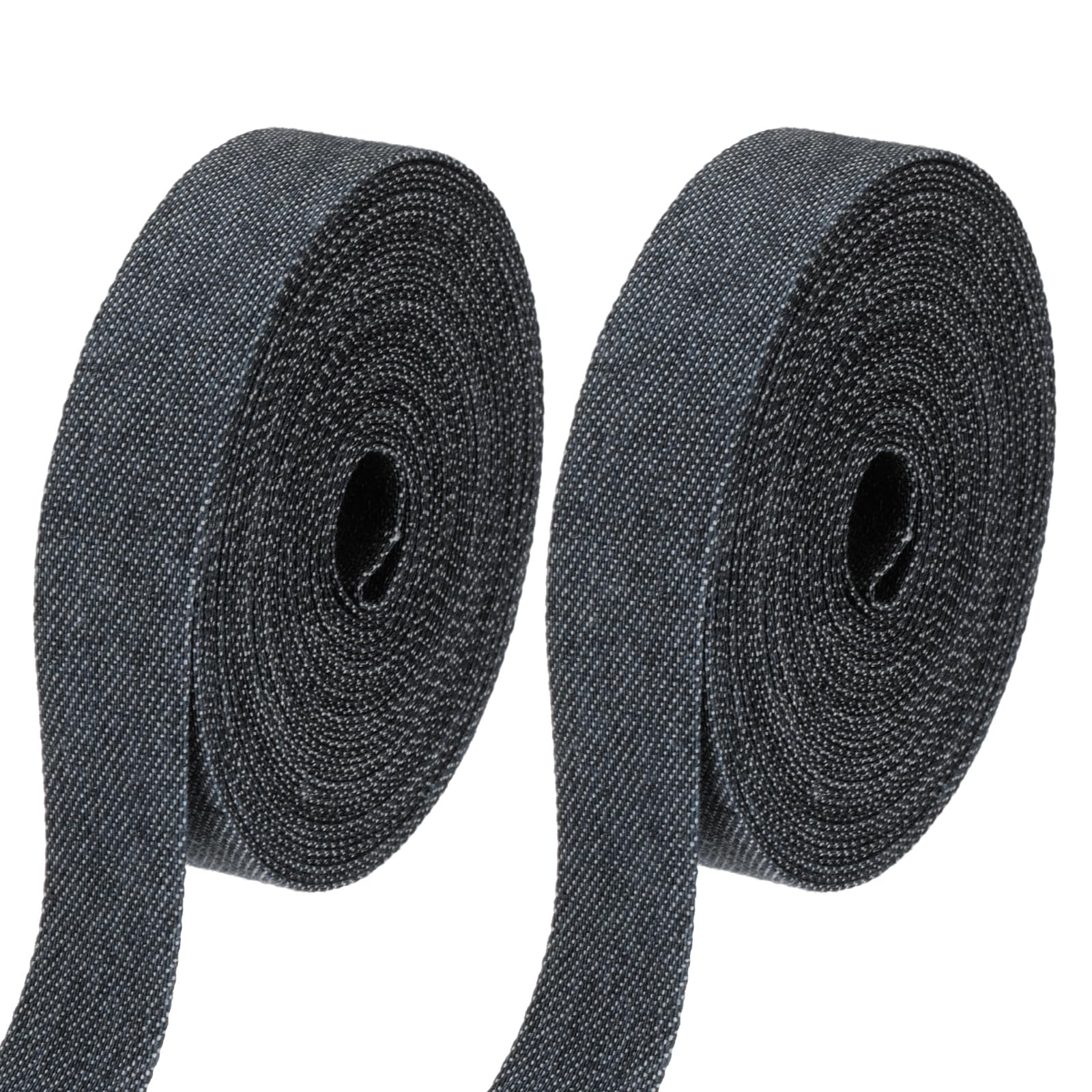 Ruban denim noir tissu jean 15mm pour décoration de vêtement et nœud DIY