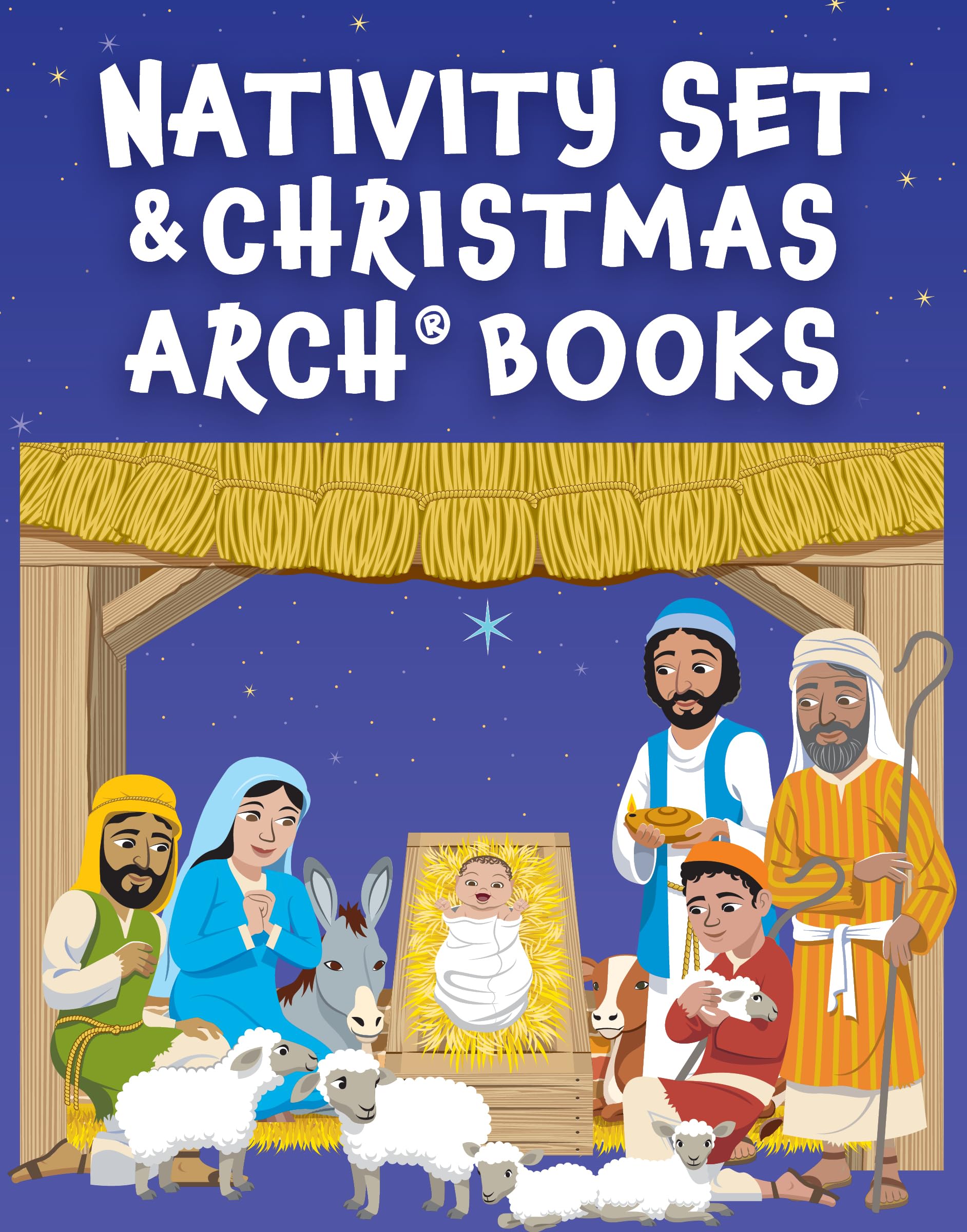 Nativity Set with Christmas Arch Books