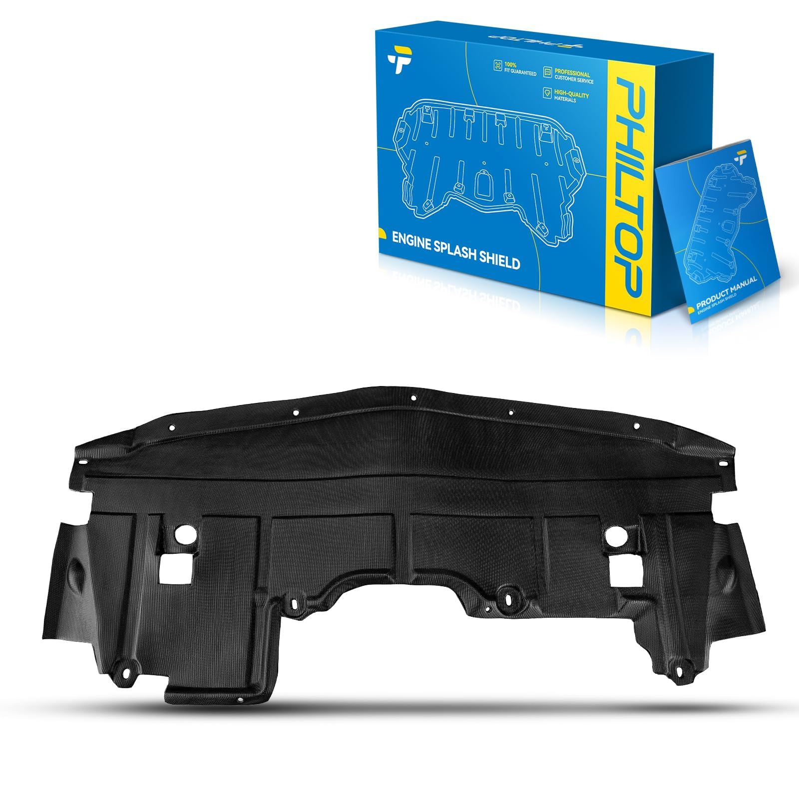 PHILTOP Engine Splash Shield Compatible with 2007-2010 Nissan Altima, 1Pc