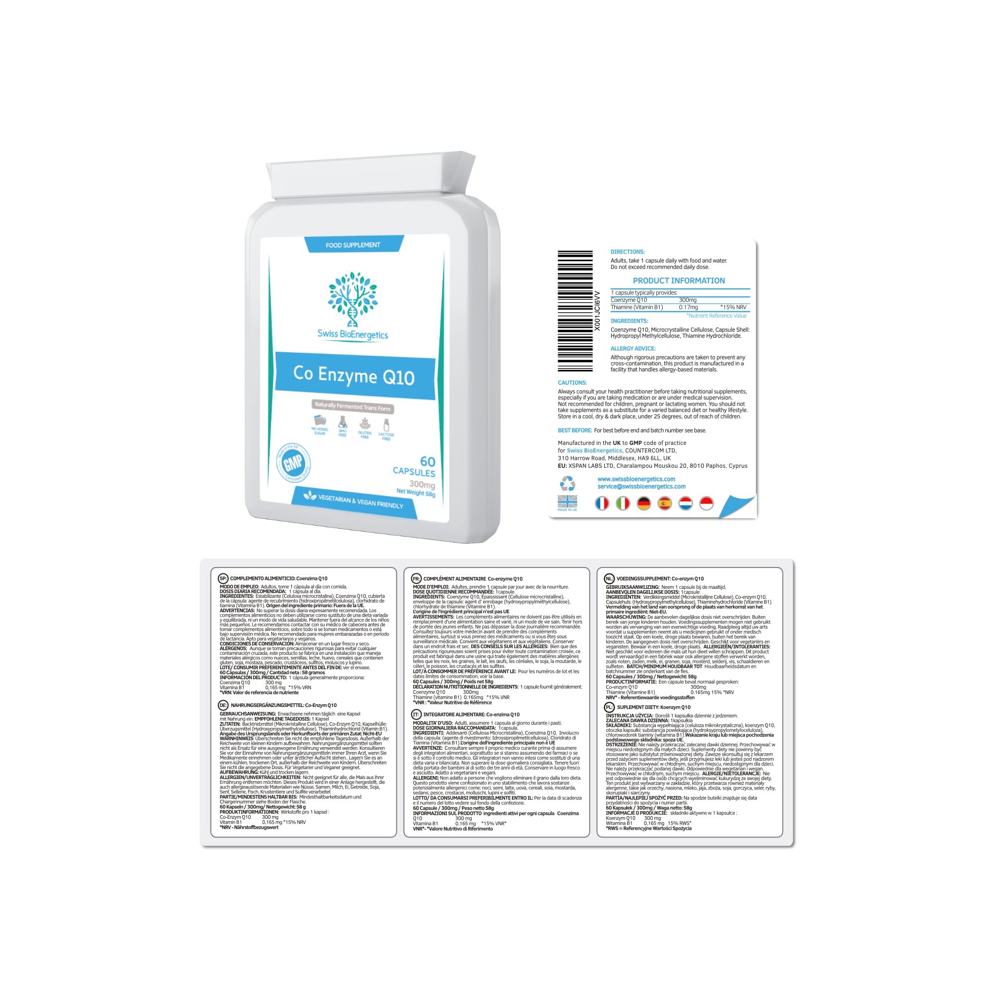 Co Enzyme Q10 CoQ10 300 mg 60 capsule - Superior Naturally Trans Trans Form