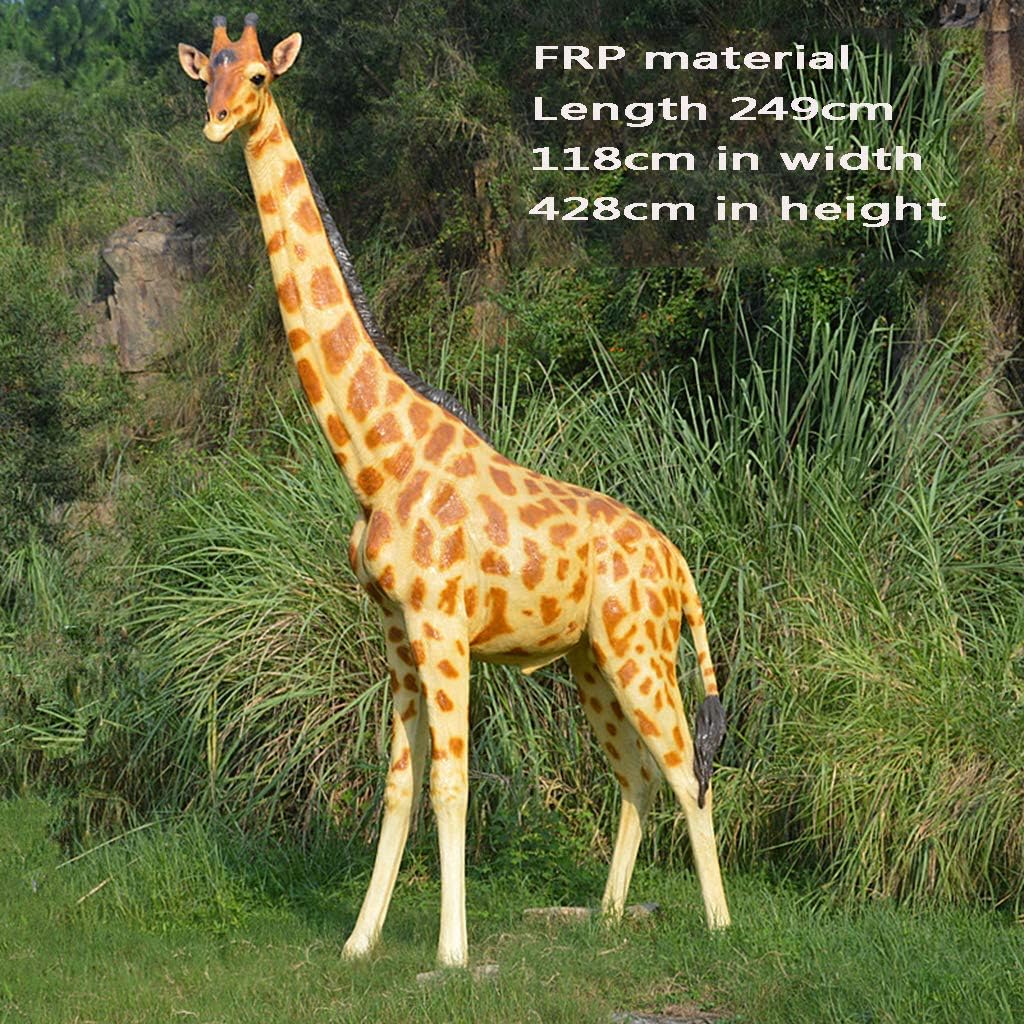 QAZWSXD Garden Statue Giraffe Large Animal Sculpture Lawn