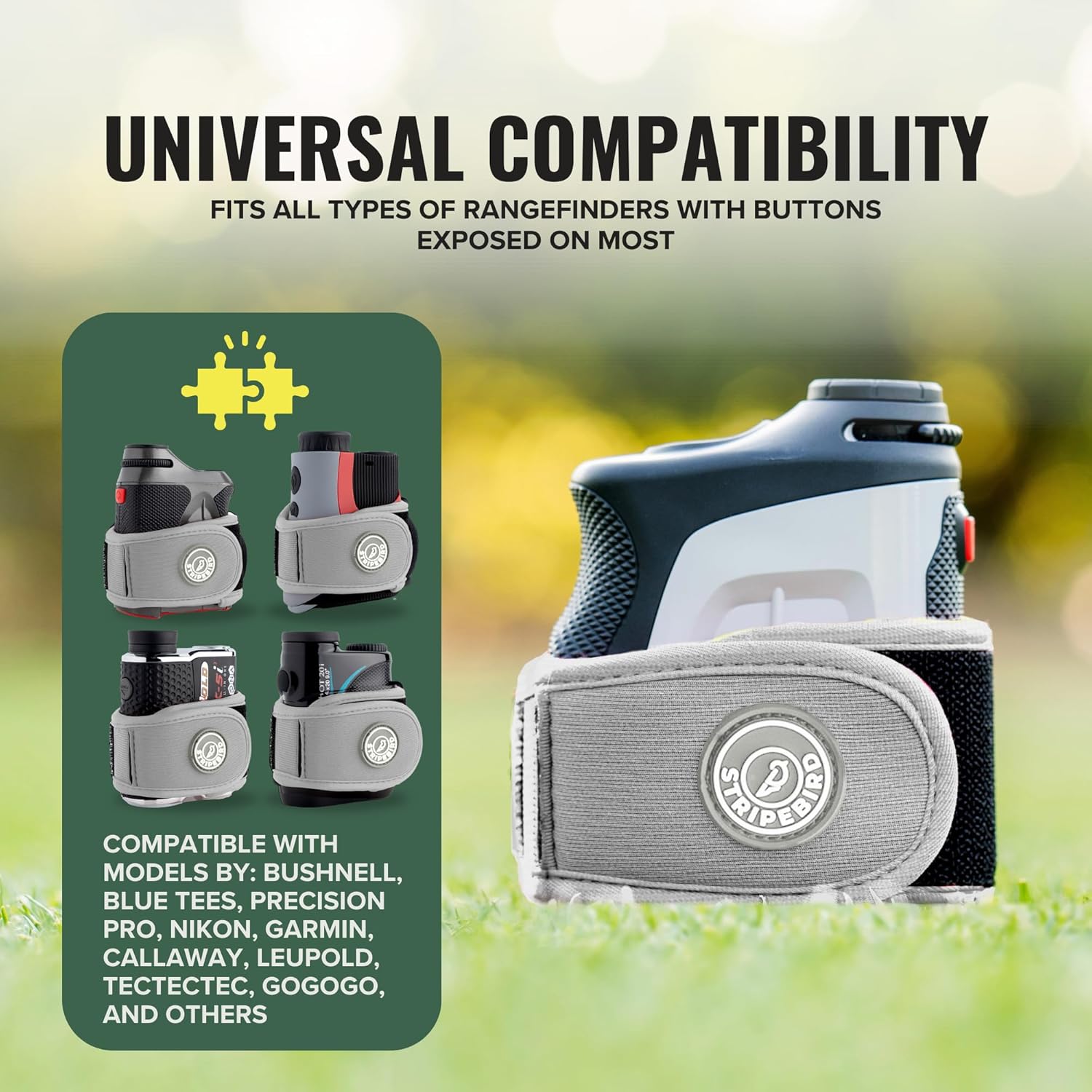 Stripebird 2.0 Slim Golf Rangefinder Magnetic Strap - Form Fitting, No Buckle, Range Finder