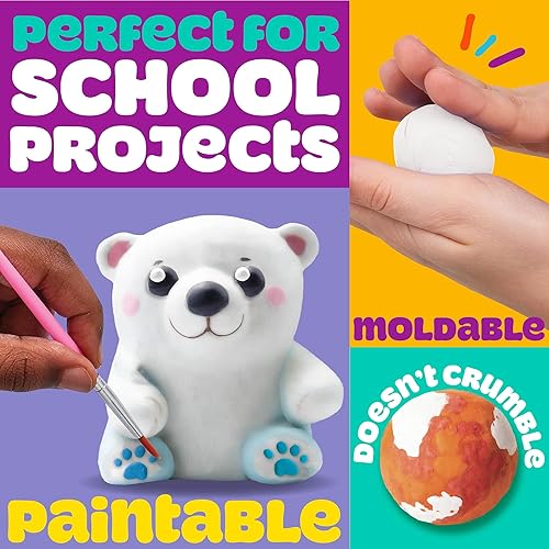 Miniatura 2 de Play-Doh Estuche de arcilla seca al aire, paquete variado perfumado, 13 arcillas secas al aire, moldes divertidos, ojos ondulantes y herramienta de