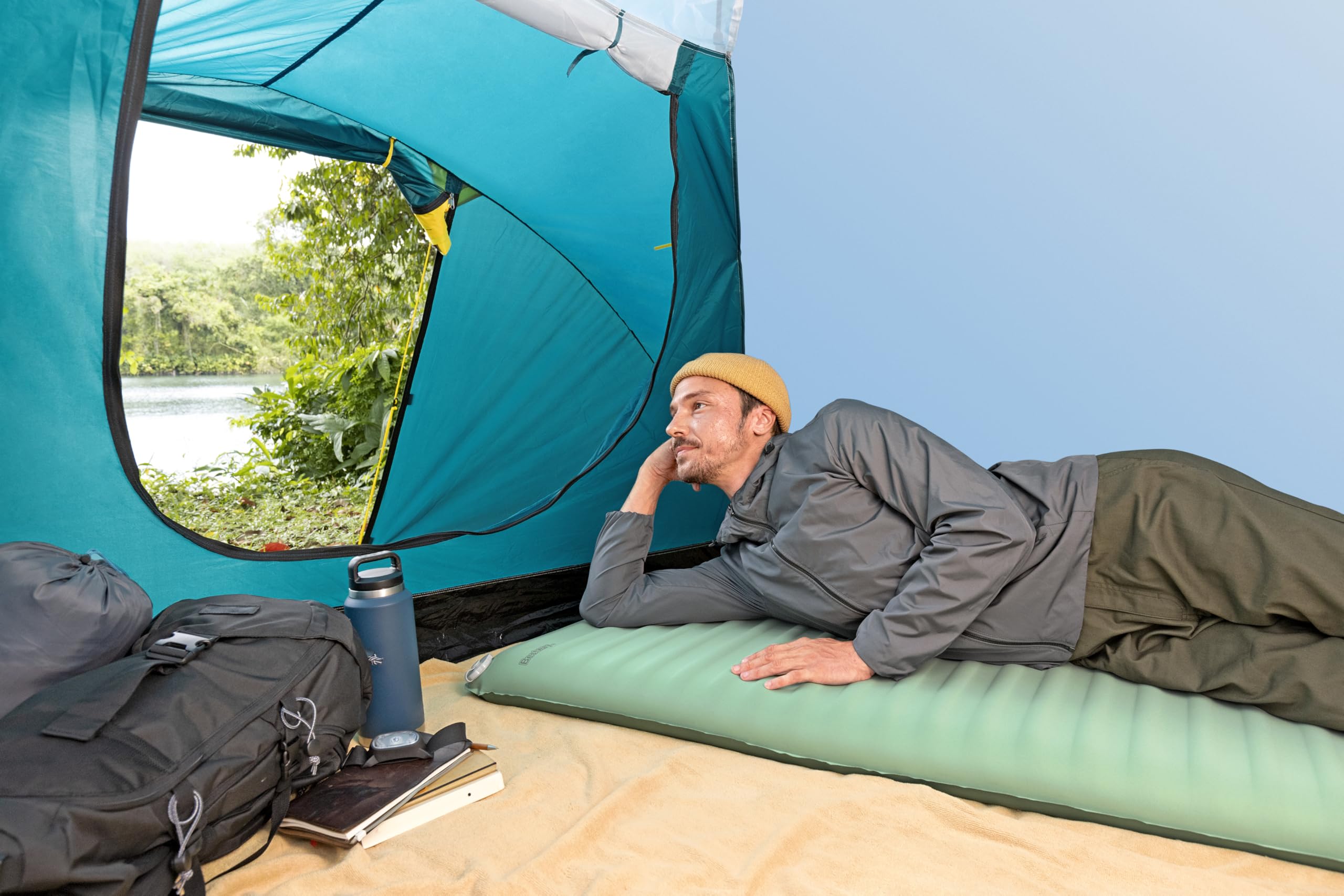 Bestway selbstaufblasende Single-Schlafmatte ComforTrek 183 x 63,5 x 7,6 cm