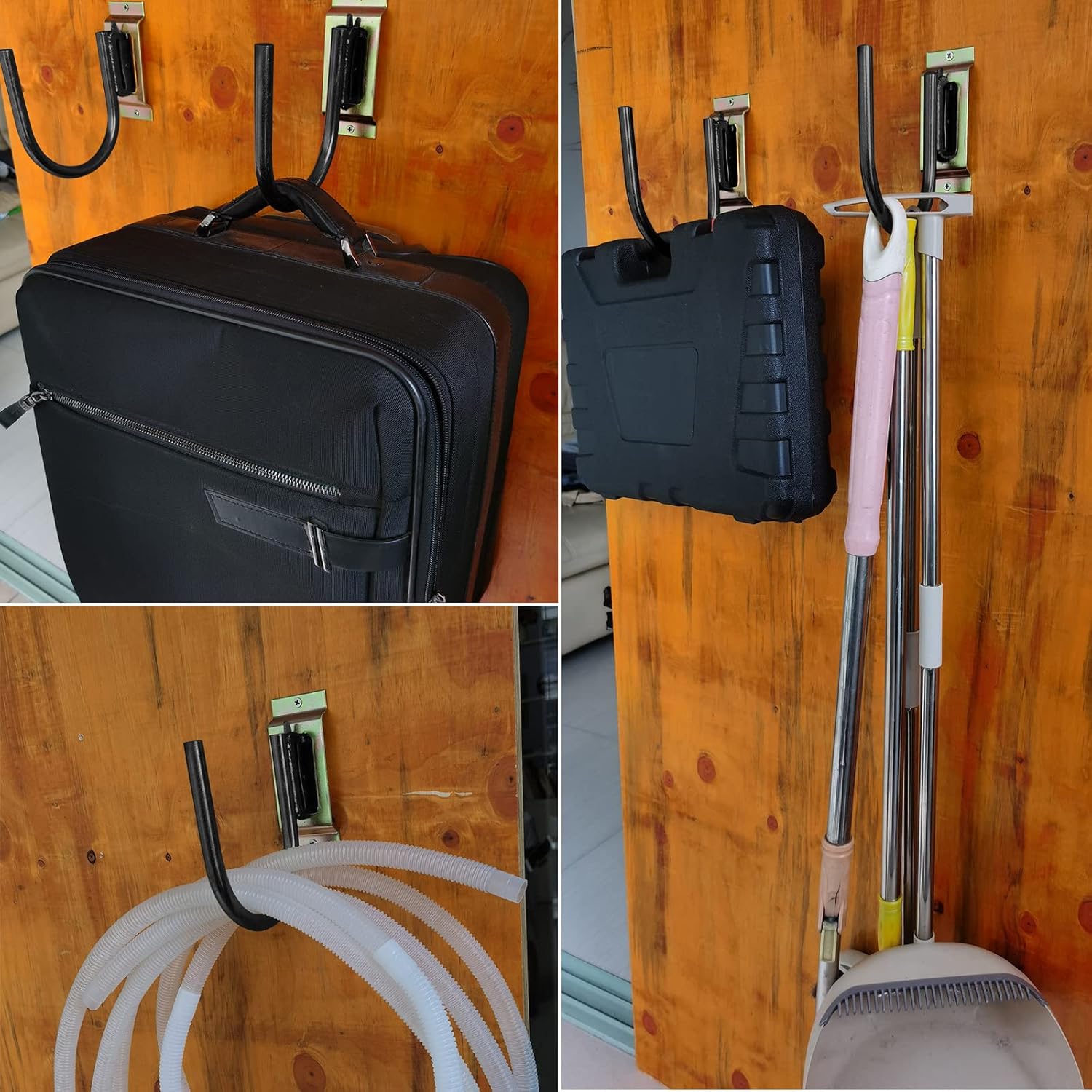 10PCS Heavy Duty E Track J Hooks，Large Steel 5" J Hook E Track Accessories for Enclosed Trailer,Workshop & Garage,Maximum Load 1400 Pounds(1/2" Diameter Solid Steel)