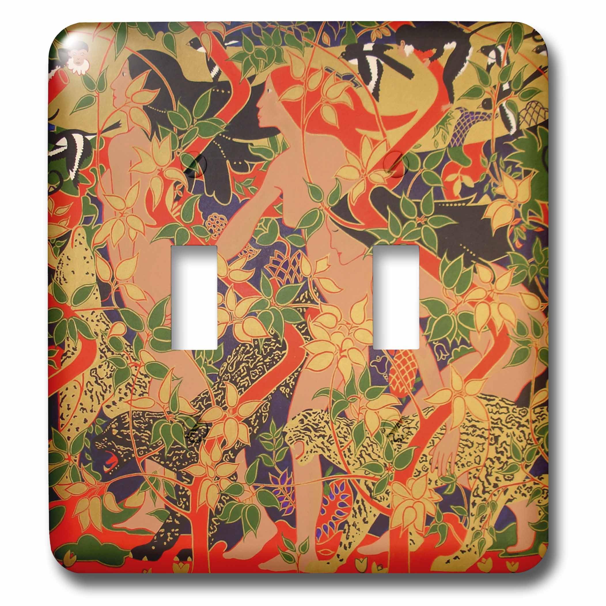 Interruptor doble mitología de diosas para salones de estilo Art Nouveau