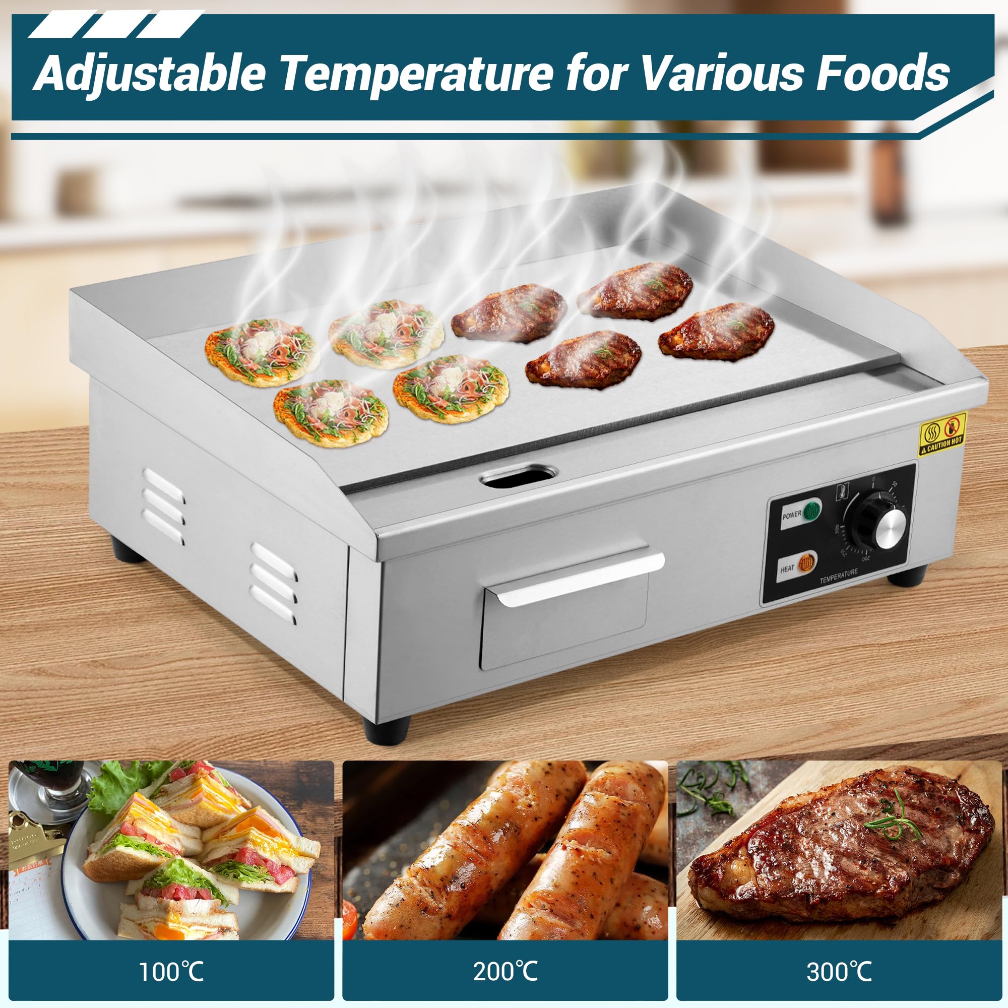 Amazon.com: Garvee 21 in Stainless Steel Electric Griddle