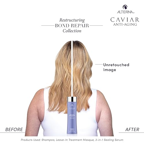 Miniatura 13 de Alterna CAVIAR Anti-Aging Restructuring Bond Repair Shampoo For Brittle, Damaged and Split Ends Repairs, Strengthens & Protects Damaged Hair