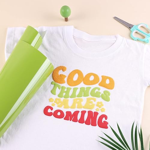 Miniatura 7 de Tintnut Vinilo de Transferencia de Calor Inflable - Rollo de Vinilo de Transferencia de Calor (HTV) Inflable 3D Verde Oliva Pálido de 10 pulgadas x