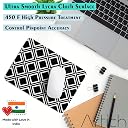Artich Designer Gaming Mouse Pad for Office Laptop/Computer with Super Soft Non-Slip Rubber Base and Lycra Cloth Surface for Silky Touch Rectangle Marble (Black Chequer Pattern) gallery image
