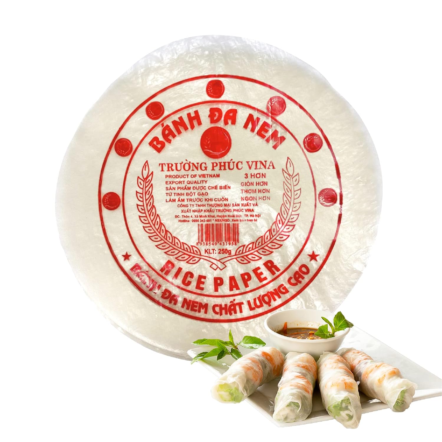 Vegan Rice Paper, GlutenFree Rice Paper Wrappers