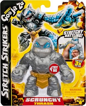 Heroes of Goo JIT Zu Stretch Strikers Hero Pack, Stretchy Action Figure Thrash, Unique Goo Filling, Stretches Up to 3 Times Their Size, Collect All 5 Squishy, Stretchy, Scrunchy Characters