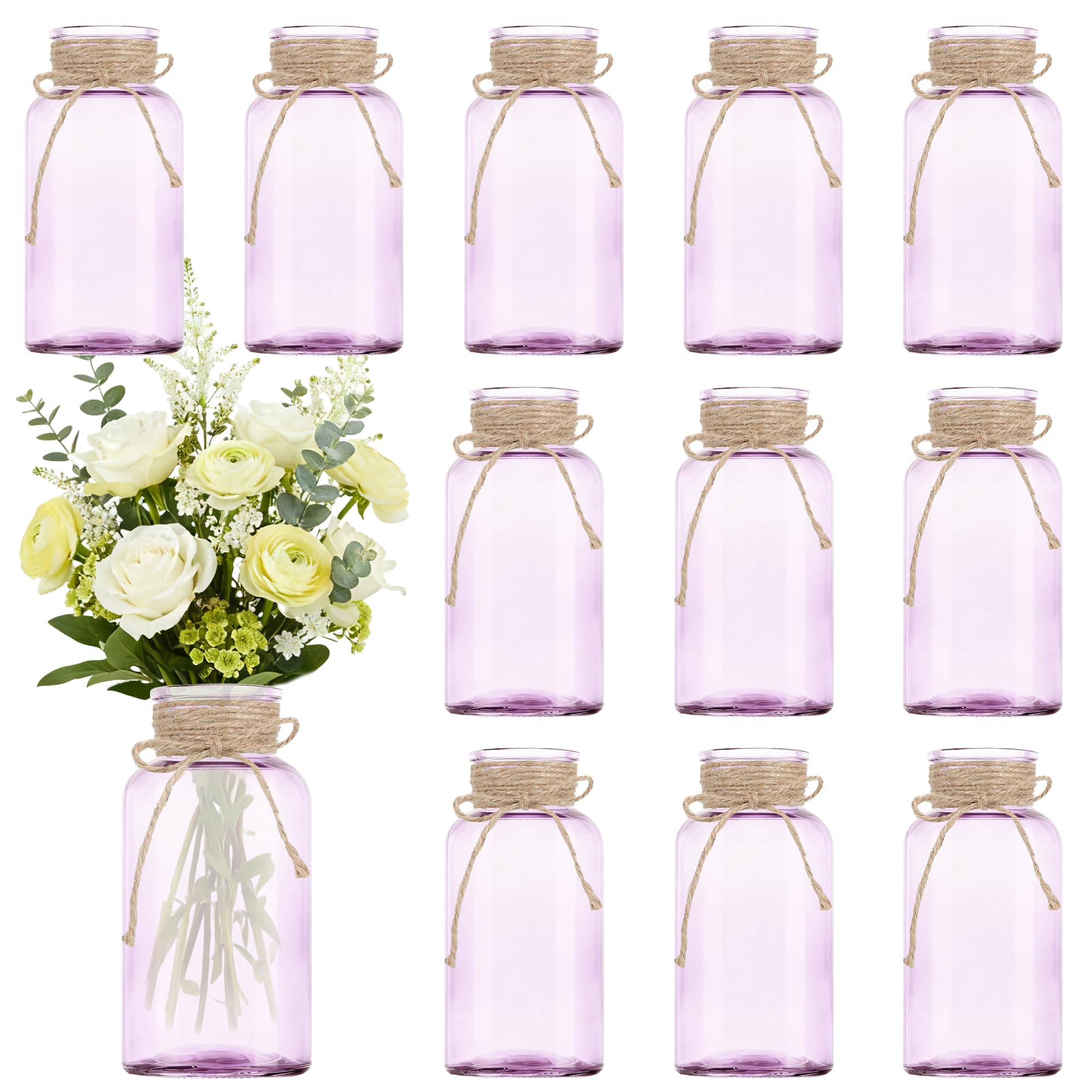 LEYIQU Vintage Glass Flower Vase