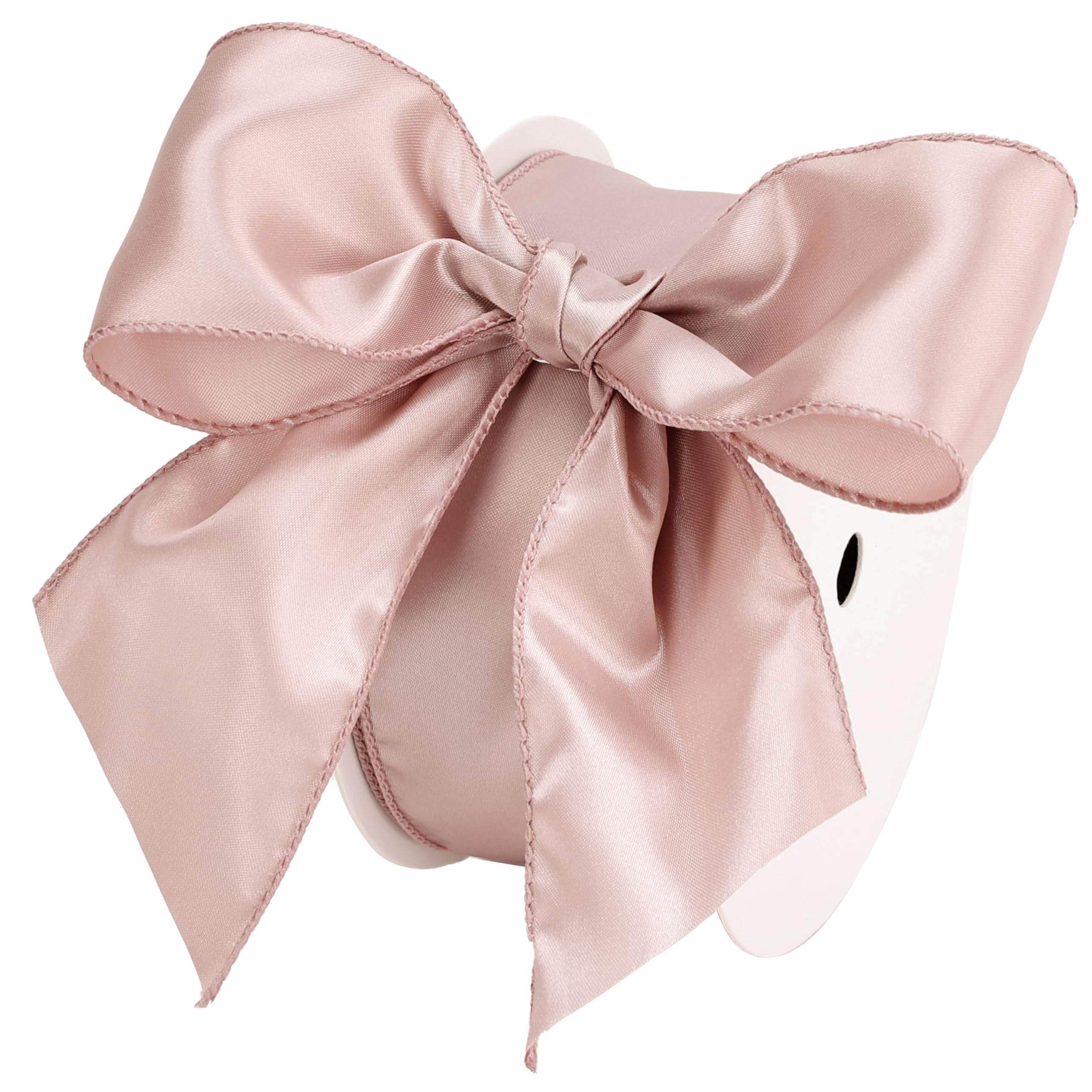 LIZLOVESS Dusty Rose Satin Wired Ribbon 2.5" x 25 Yd, Dusty Pink Wire Edge Decorative Ribbon for Wreaths Supplies, Crafts, Gift Wrapping, Baby Shower,