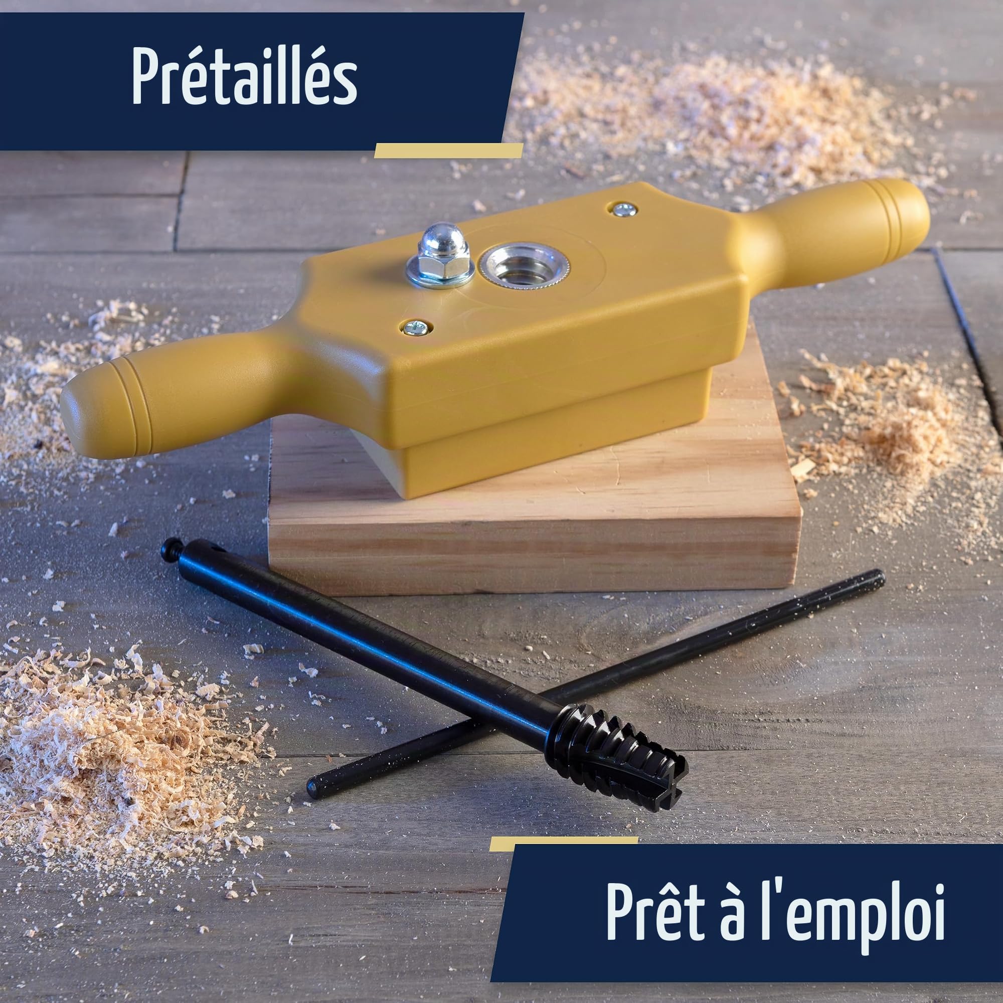 Kings County Tools Ensemble de tarauds et filières | Taille 1,27 cm | Coupe les fils en bois mâles et femelles | Boîte de filetage à deux mains | Taraud d'embouteillage | Coupe-fils en acier durable