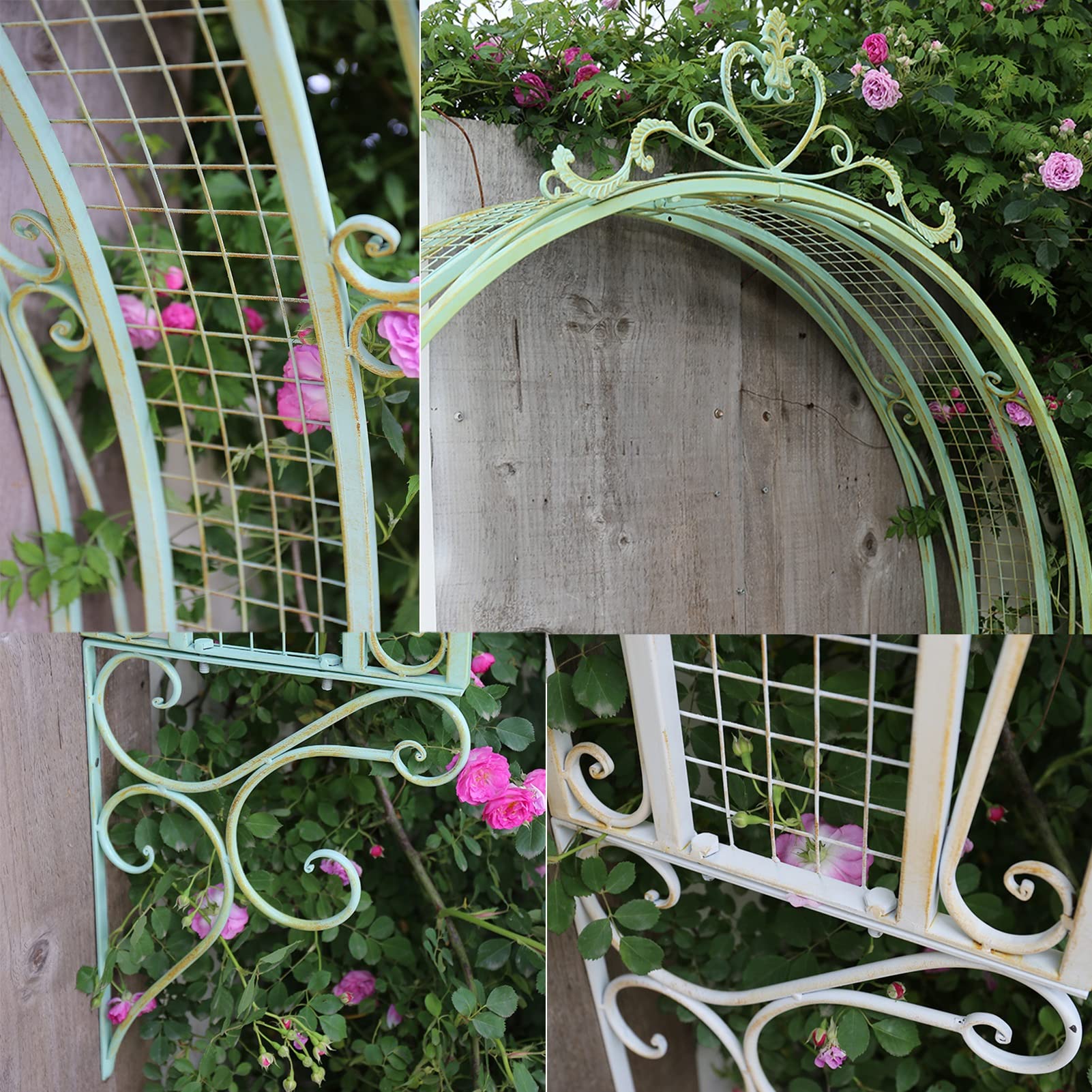 Wall Mounted Garden Arch Wall-Mounted Half Round Garden Arch - Wrought ...