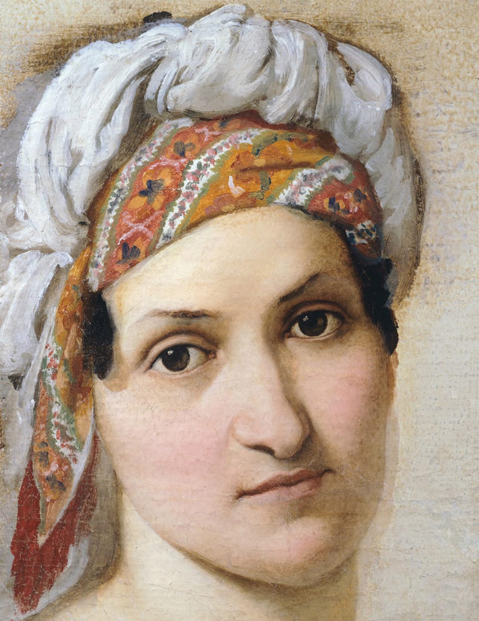 POSTERIIk Vintage Classic Picture Landscape Artwork Portrait of Wife Vincenza Scaccia by Francesco Hayez Portrait Canvas Painting for Office Home Decor 60x90cm
