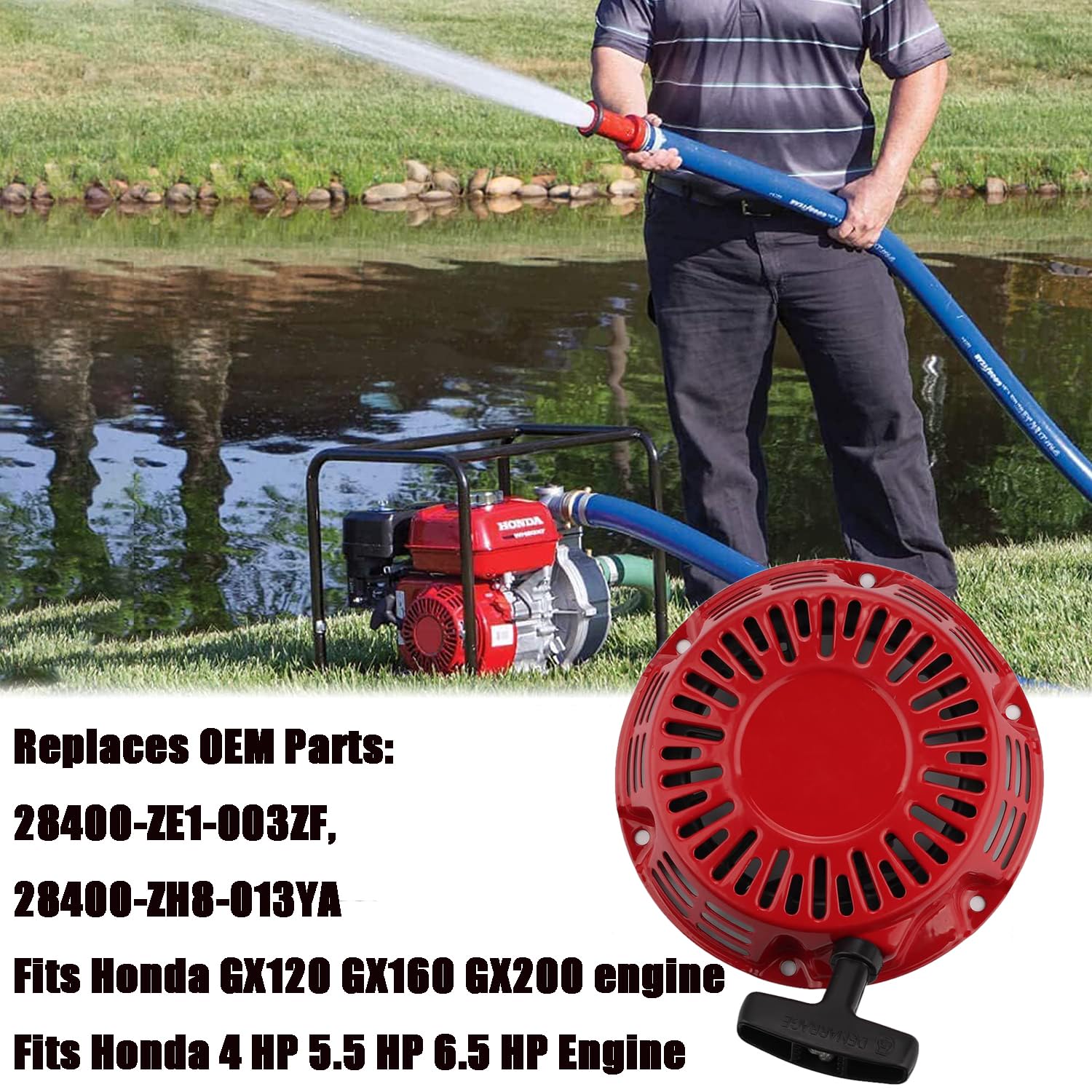 Zhizu-Lanceur Avec Une Coupe Pour Moteur HONDA GX120 GX160 GX200