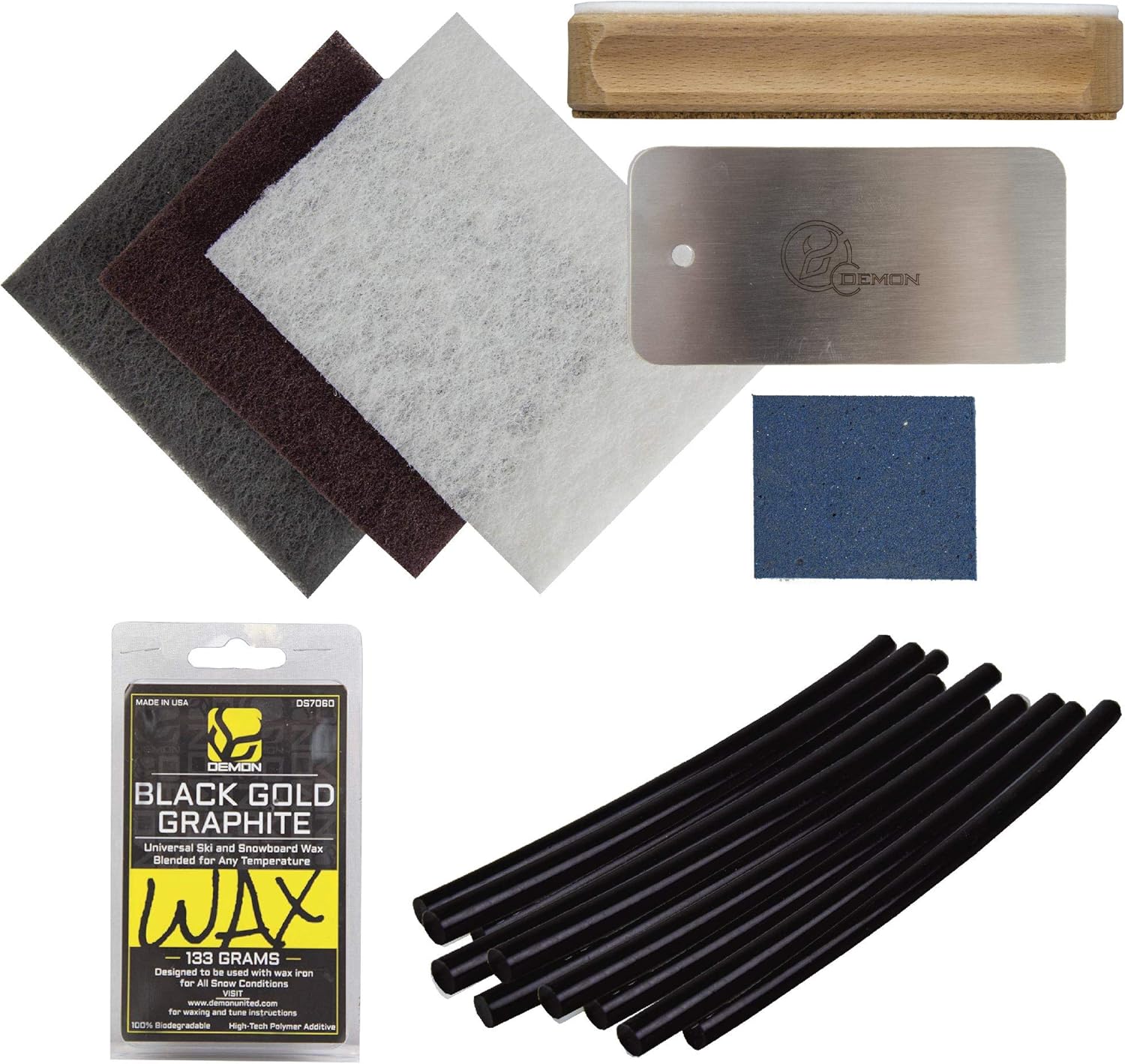 DEMON UNITED Ski and Snowboard Base Care Kit Ski and Snowboard Base Repair Kit