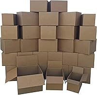 Vista 8 de Yaxa Basics Cajas de cartón para mudanzas, paquete de 15, pequeñas, marrones, 16 x 10 x 10 pulgadas