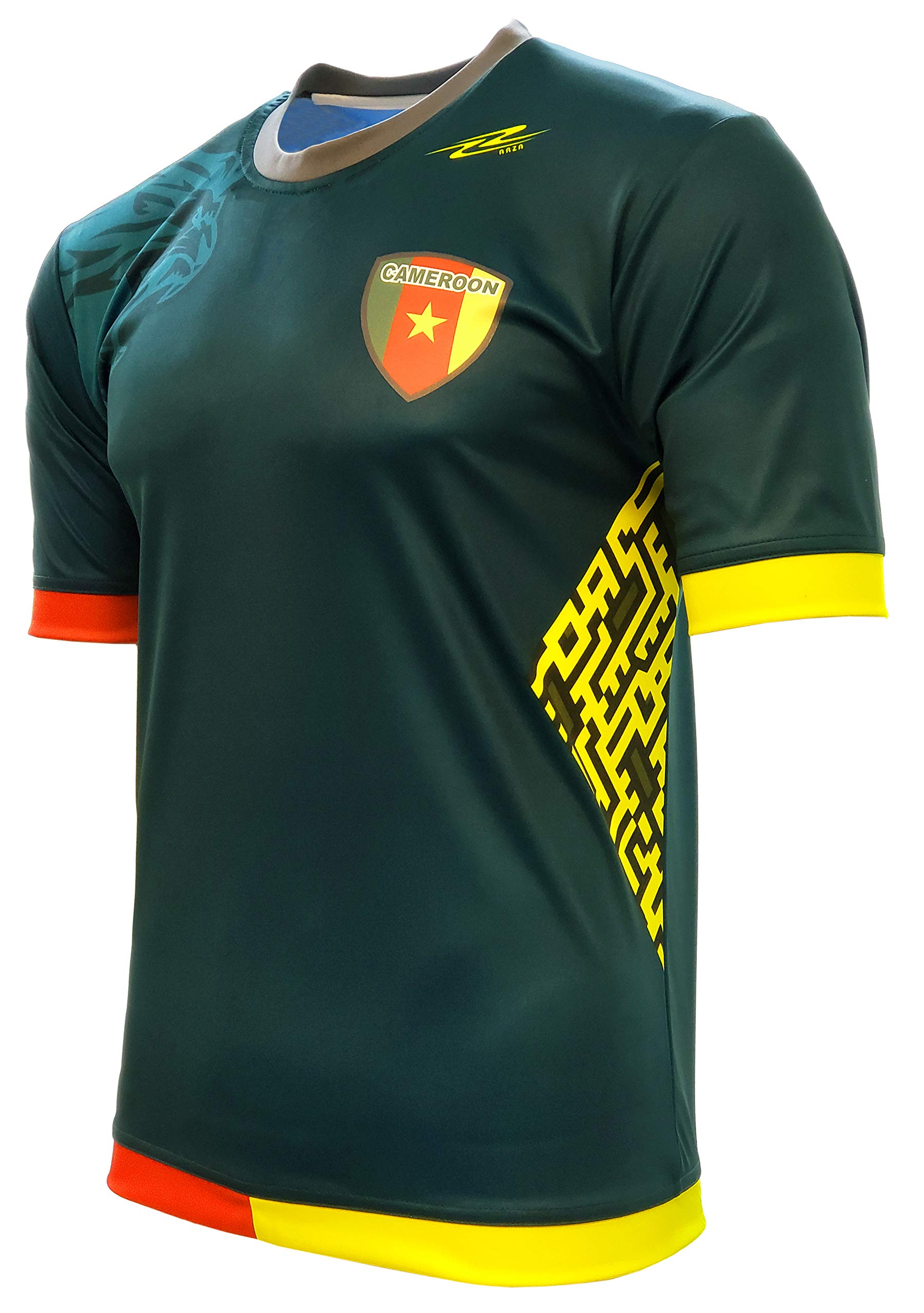 Cameroon Fan Jersey Arza Design for Men Color Green (XX-Large)