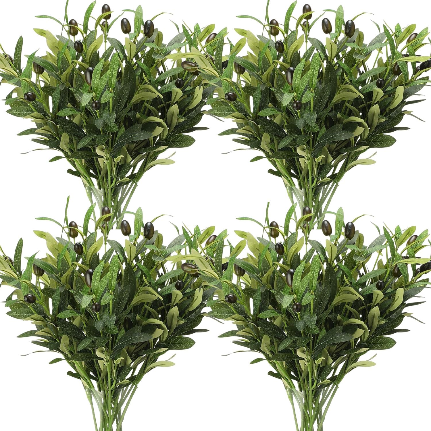 Wavyknot 20 Pcs 18'' Artificial Olive Branches for Vases