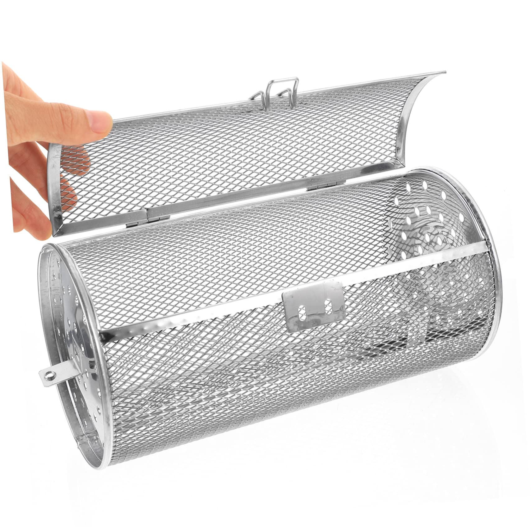 Toddmomy Cestello Colore Argento Design Rotante in Acciaio Inossidabile per Grigliare per Verdure e Cipolle, per Riunioni Familiari e Arrostire in Cucina