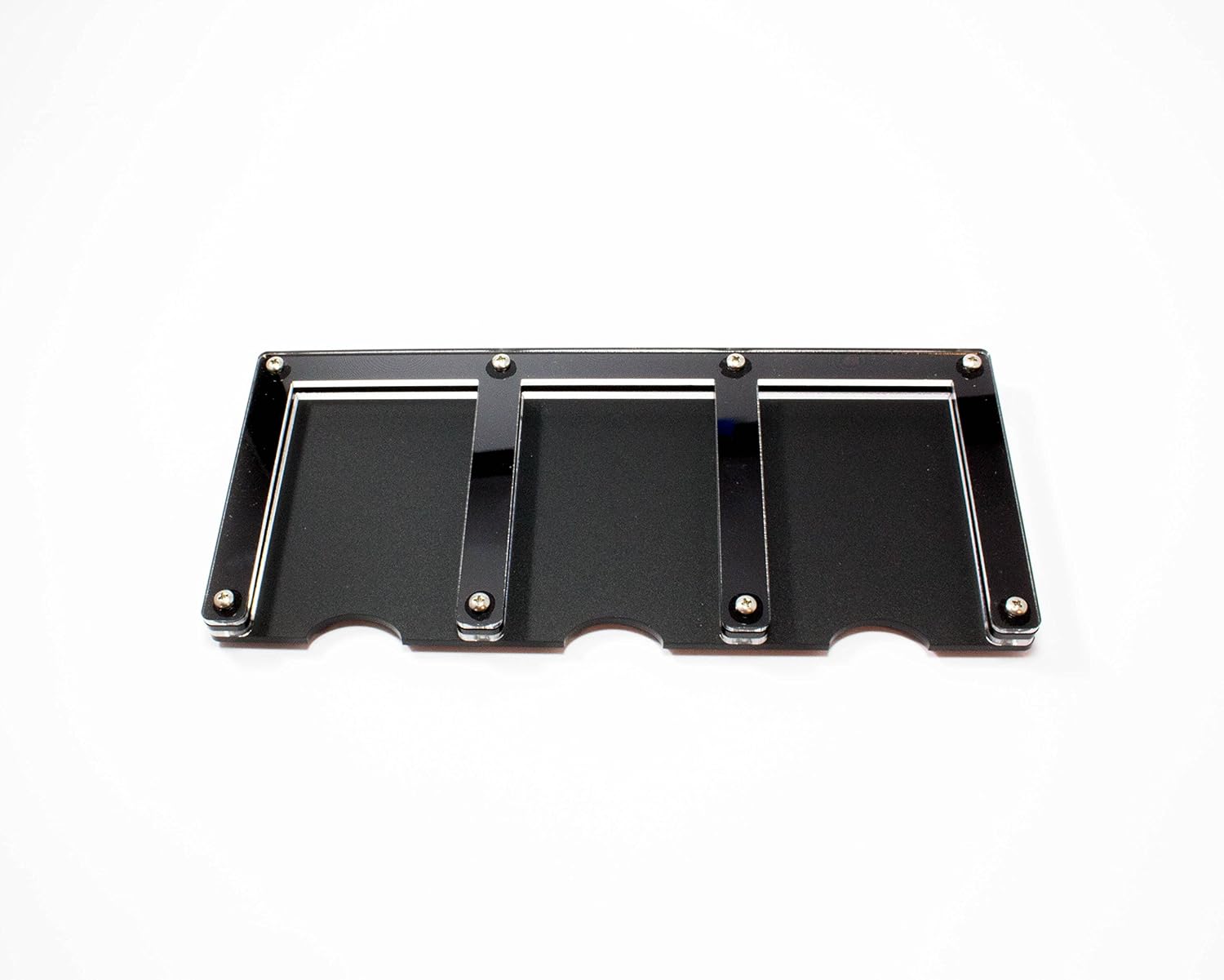 C4Labs Compatible with Catan Board Game - 3 Slot Card Organizer (2 Pack), Black Ice