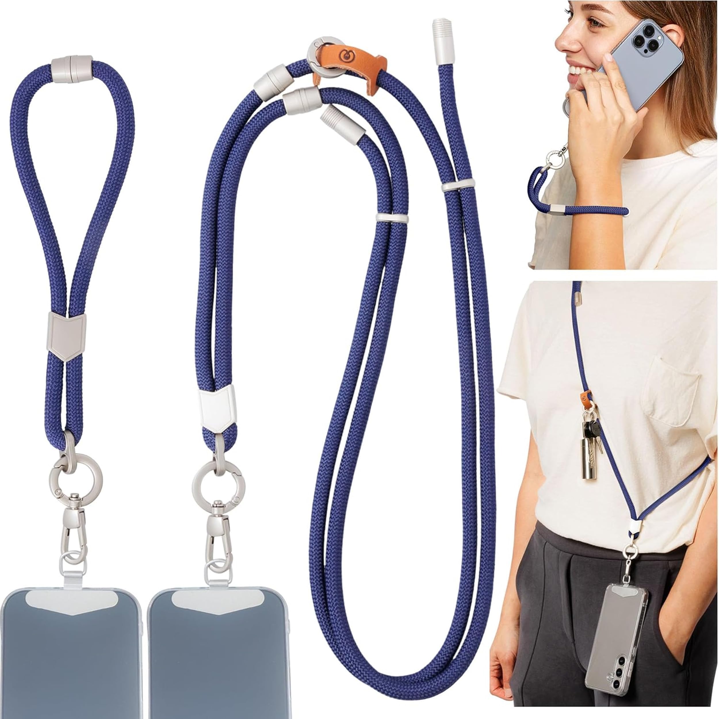 Amazon.com: Pulpo 2 in 1 Crossbody Anti Theft Phone Lanyard and