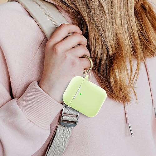 Miniatura 7 de MOLOPPO Funda para AirPods, funda protectora de silicona suave con llavero para mujeres y hombres, compatible con Apple AirPods de segunda