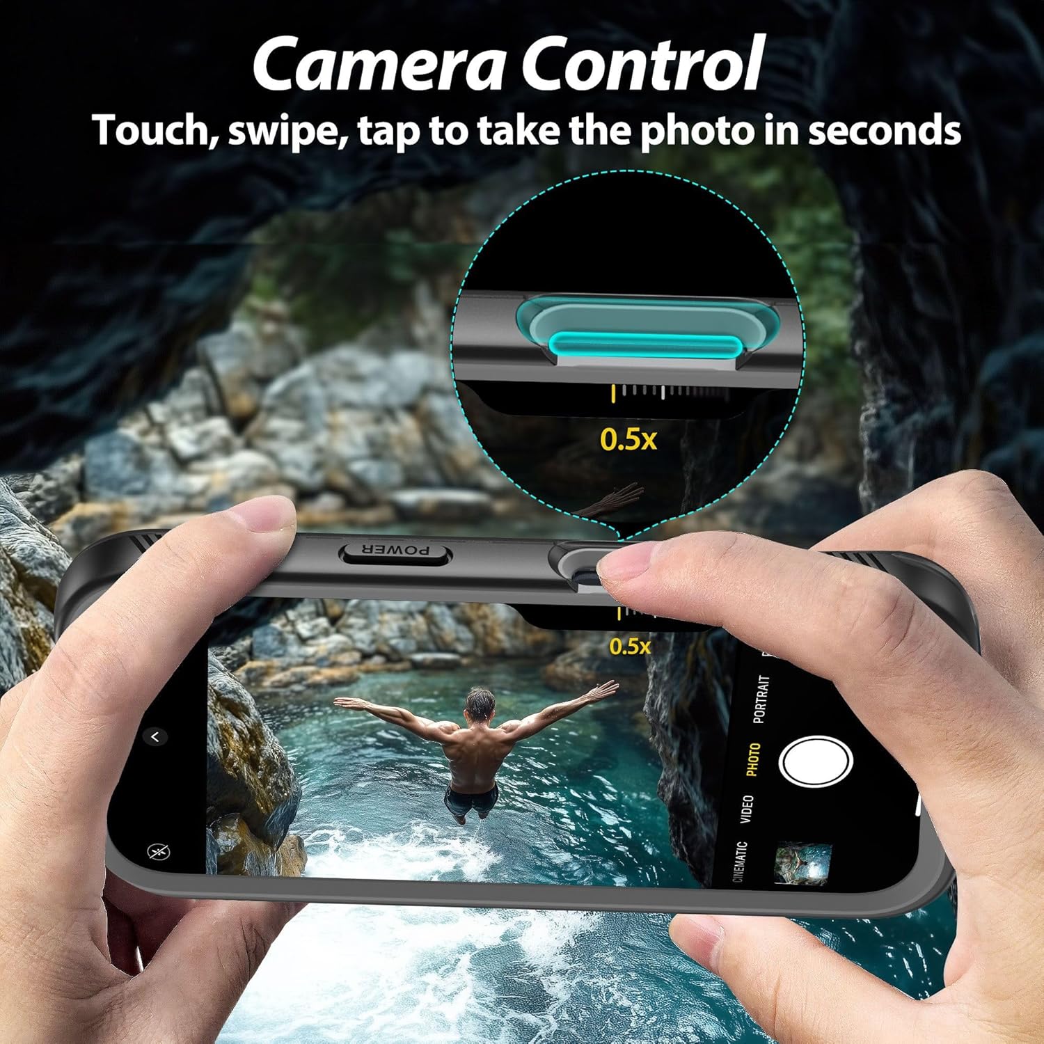 SPORTLINK for iPhone 16 Pro Waterproof Case - Shockproof Dustproof Case with Built-in Clear Screen Protector, Full Body Heavy Duty Sealed Protective Cover for iPhone 16 Pro Case 6.3 inches - Image 6