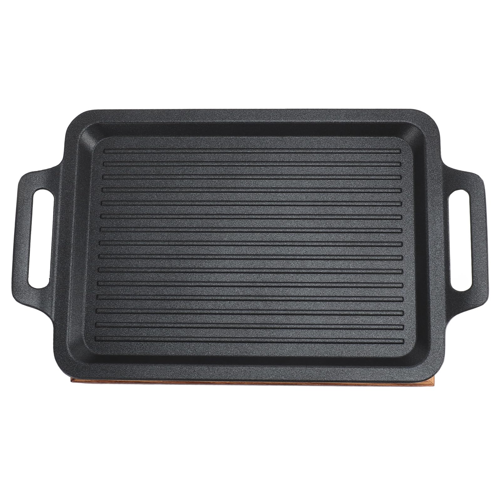 Barbecue de Table Portable Haofy avec Base en Bois, pour la Cuisine Intérieure, le Pique-nique en Plein Air, le Camping