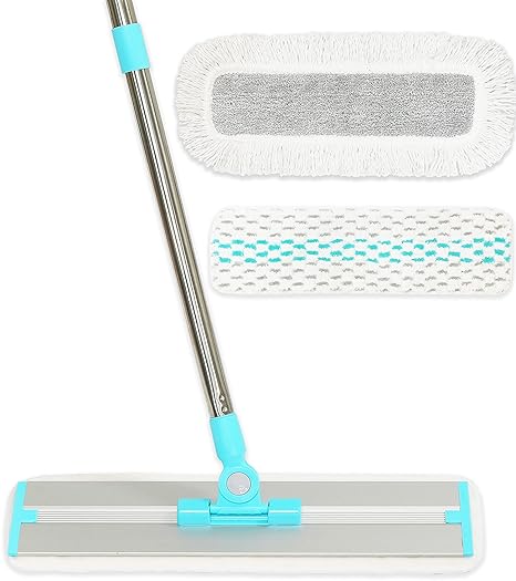 Professional Extendable Handle Microfiber Hardwood Floor Cleaning Mop (Includes 3 Mop Pads)