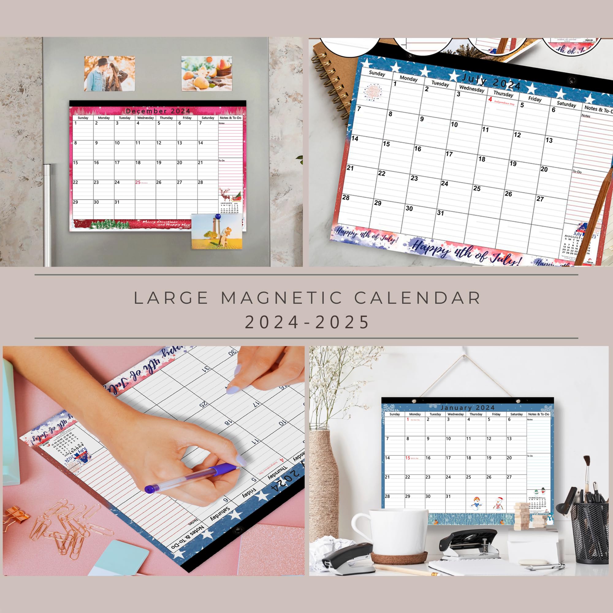 Amazon.com : Magnetic Calendar 2024-2025 for Fridge, 17x12 Inches, Large, Schedule Planner Refrigerator, Monthly, January 2024- December 2025, 24 Months : Office Products amazon-com-magnetic-calendar-2024-2025-for-fridge-17x12-inches-large-schedule-planner-refrigerator-monthly-january-2024-december-2025-24-months-office-products