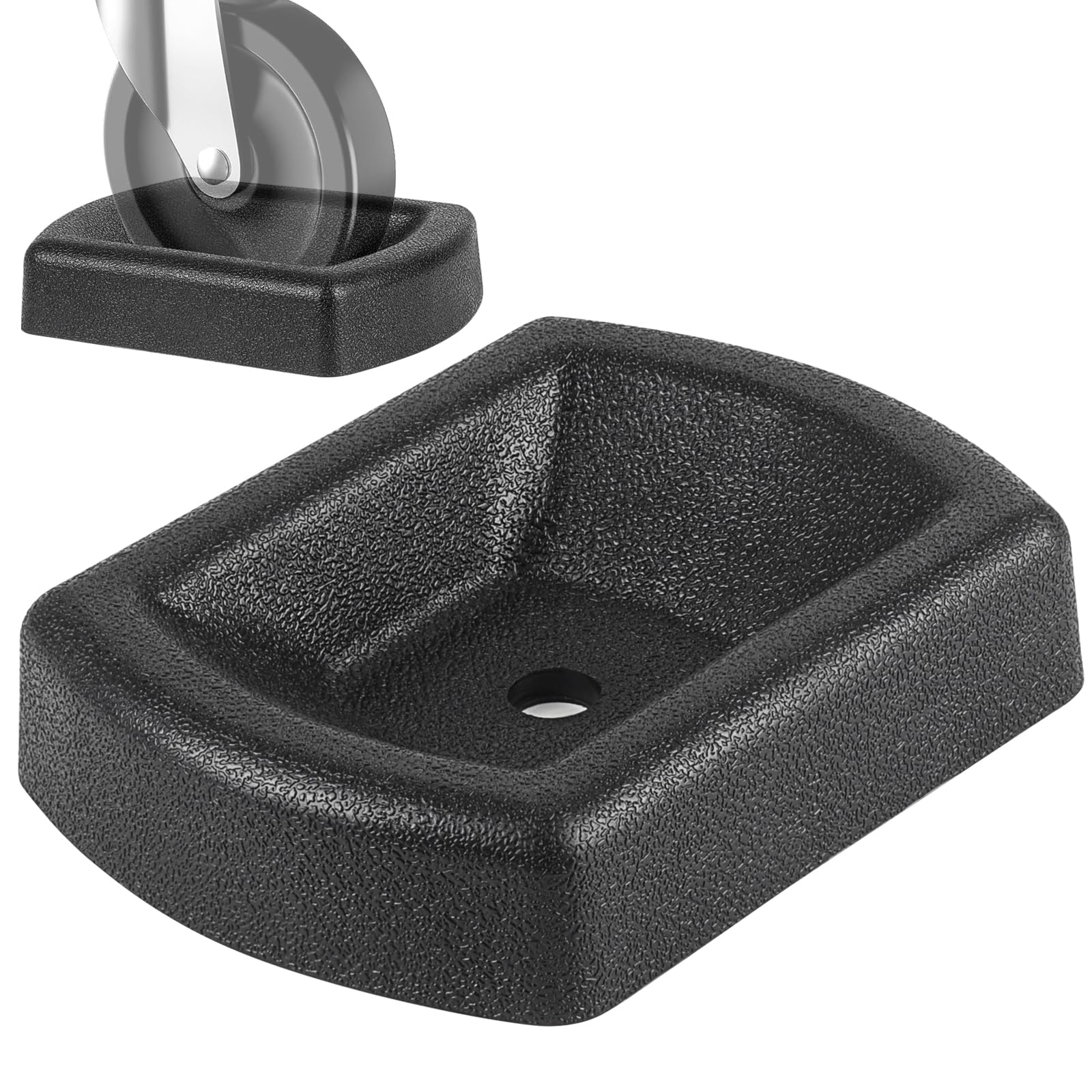 Jack Wheel Chock, Heavy Duty Reinforced Rubber Jack Caster Wheel Dock for Caravans and Trailers, Wheel Chock Stabilizer Wheel Stopper for 6 Inch Jockey Wheels