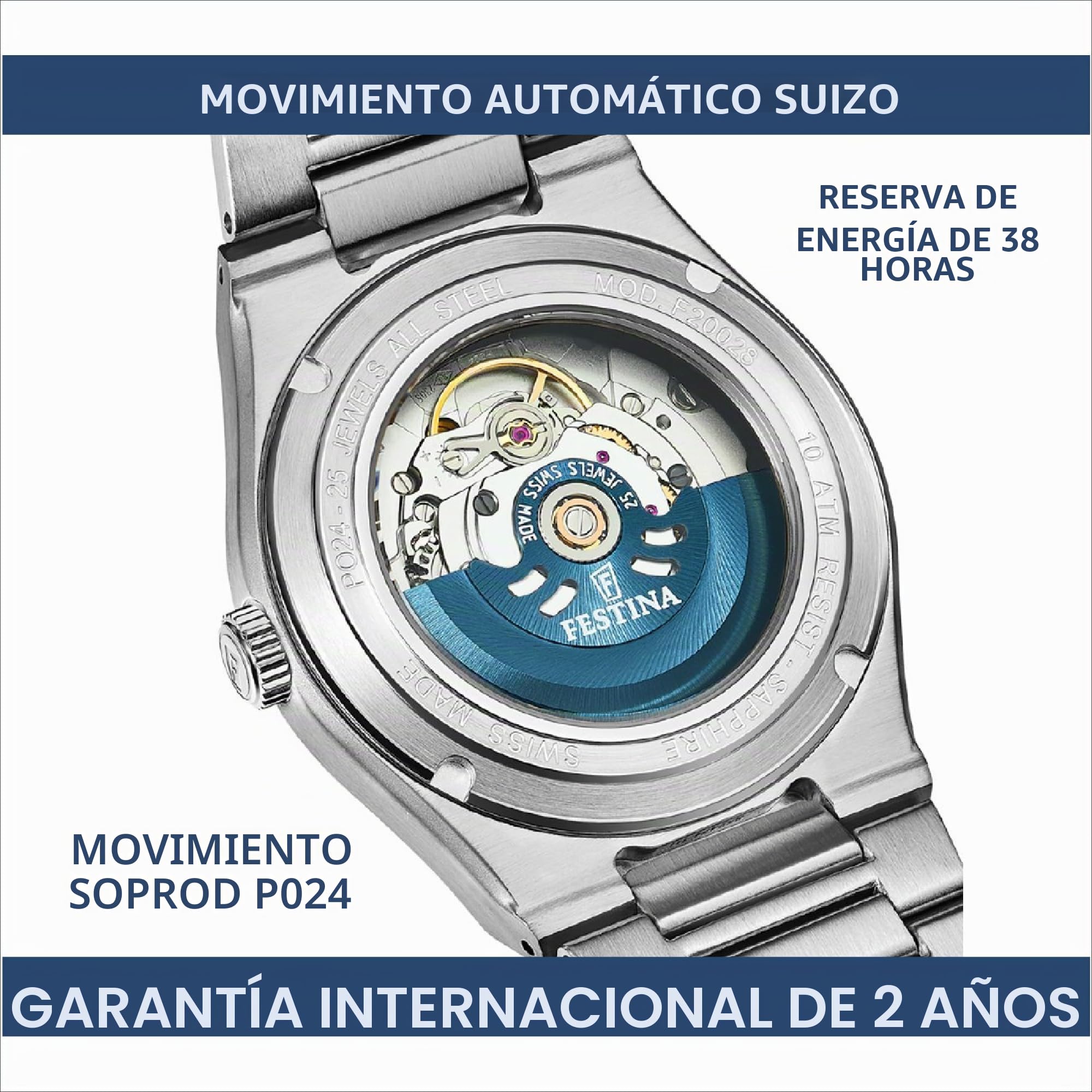 Festina Reloj automático Rivé Swiss Made