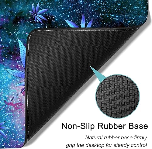 Miniatura 4 de Alfombrilla de mouse extendida para juegos de 31.5 x 11.8 pulgadas, alfombrilla de escritorio grande de espuma viscoelástica ergonómica para teclado